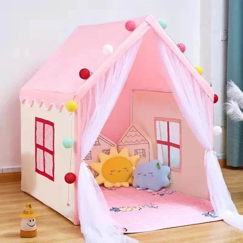 Premium Indoor Princess Tent Playhouse Foldable For Kids - ToylandEU