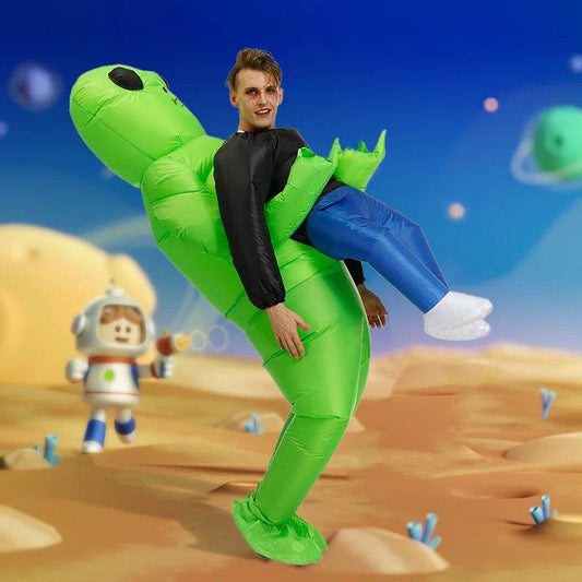 Premium Inflatable Costume Scary Green Alien For Adults - ToylandEU