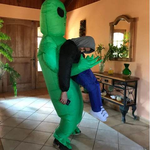 Premium Inflatable Costume Scary Green Alien For Adults - ToylandEU