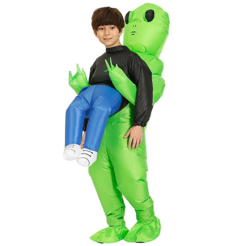 Premium Inflatable Costume Scary Green Alien For Adults - ToylandEU