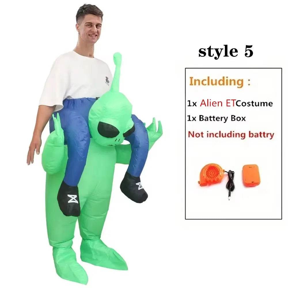 Premium Inflatable Costume Scary Green Alien For Adults - ToylandEU