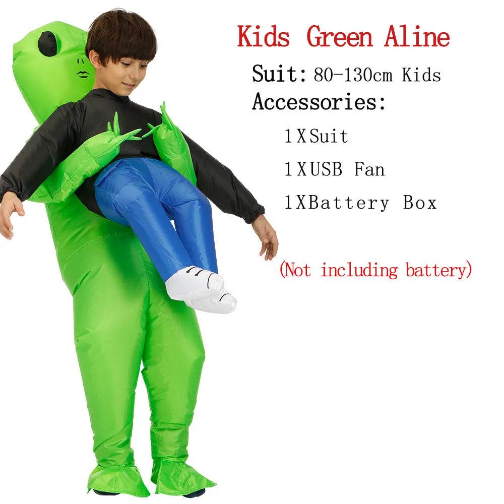 Premium Inflatable Costume Scary Green Alien For Adults - ToylandEU