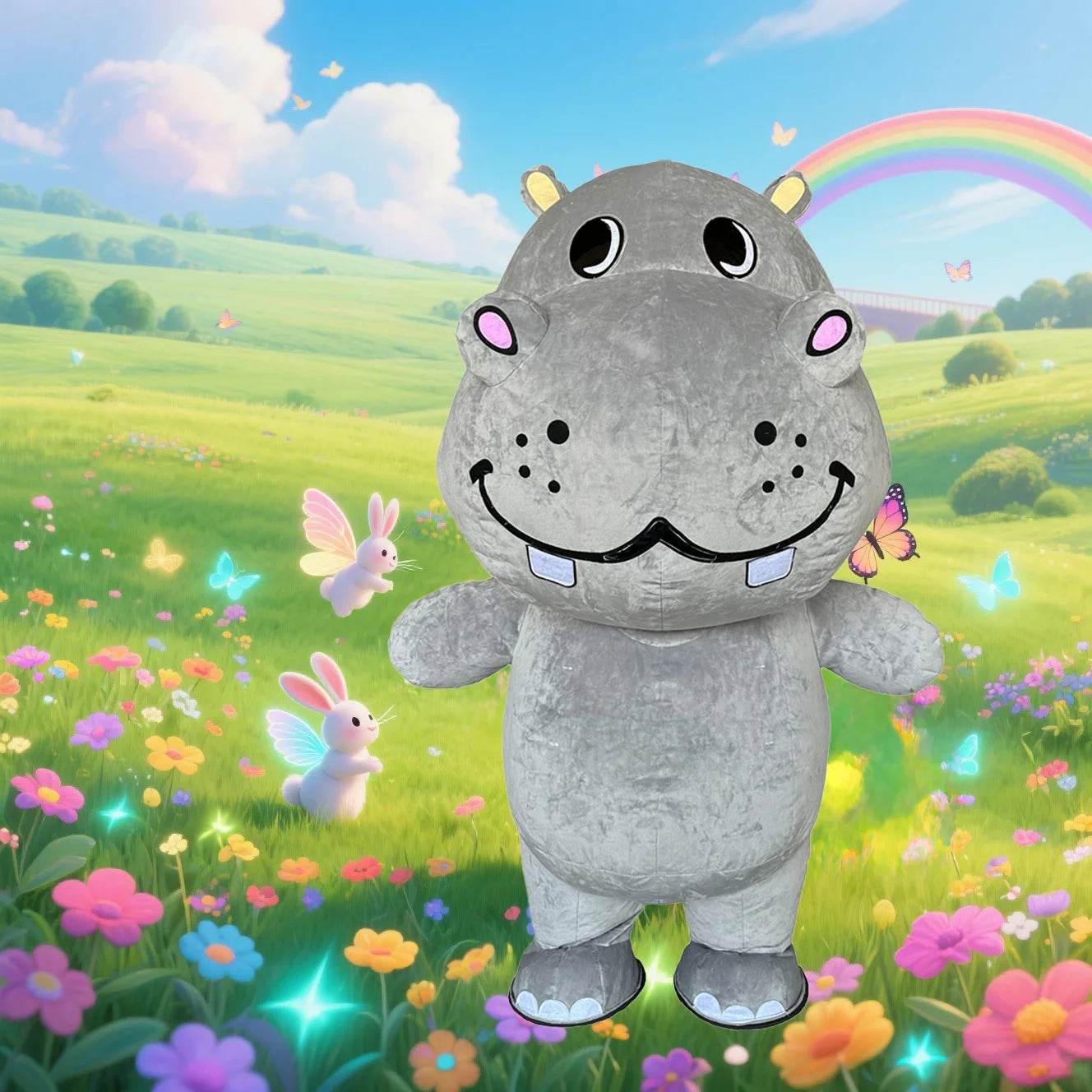 Premium Inflatable Hippo Costume Parade Ready Adult Cosplay - ToylandEU