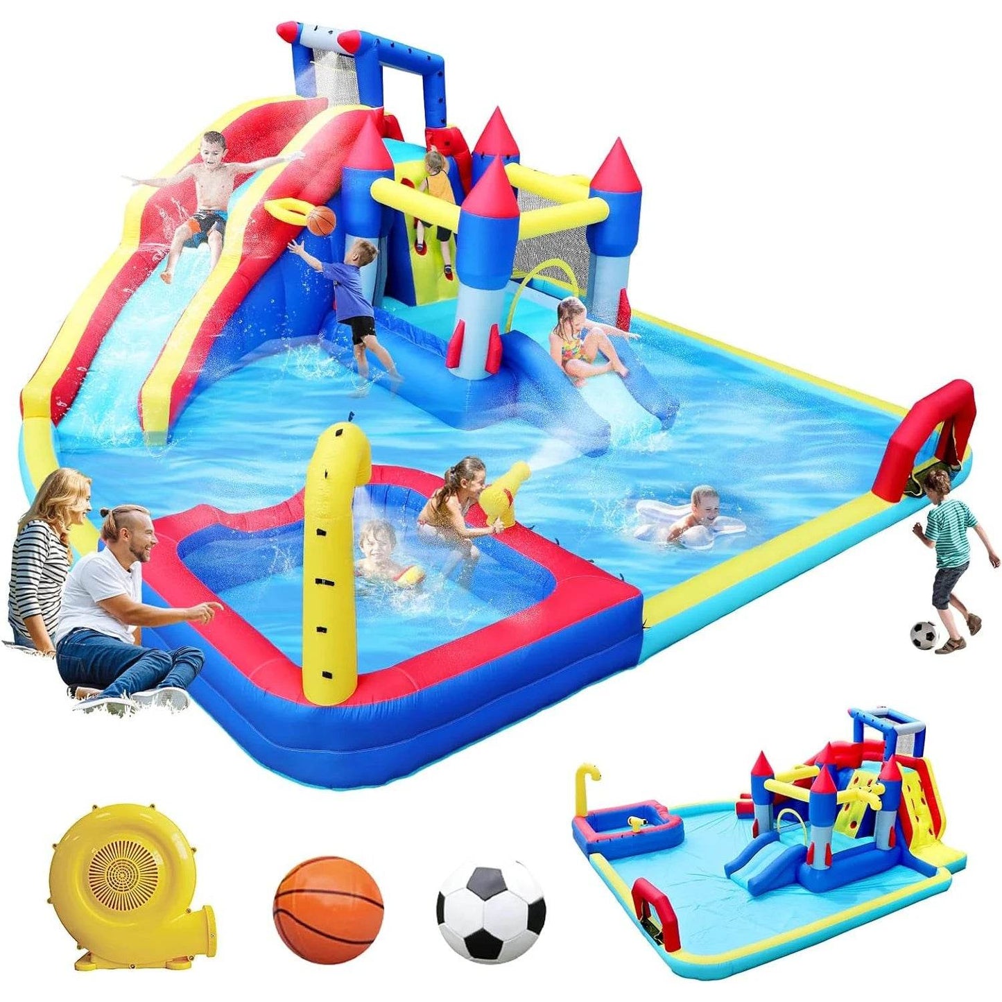 Premium Inflatable Water Park 10 In 1 For Kids Backyard Fun - ToylandEU
