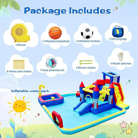 Premium Inflatable Water Park 10 In 1 For Kids Backyard Fun - ToylandEU