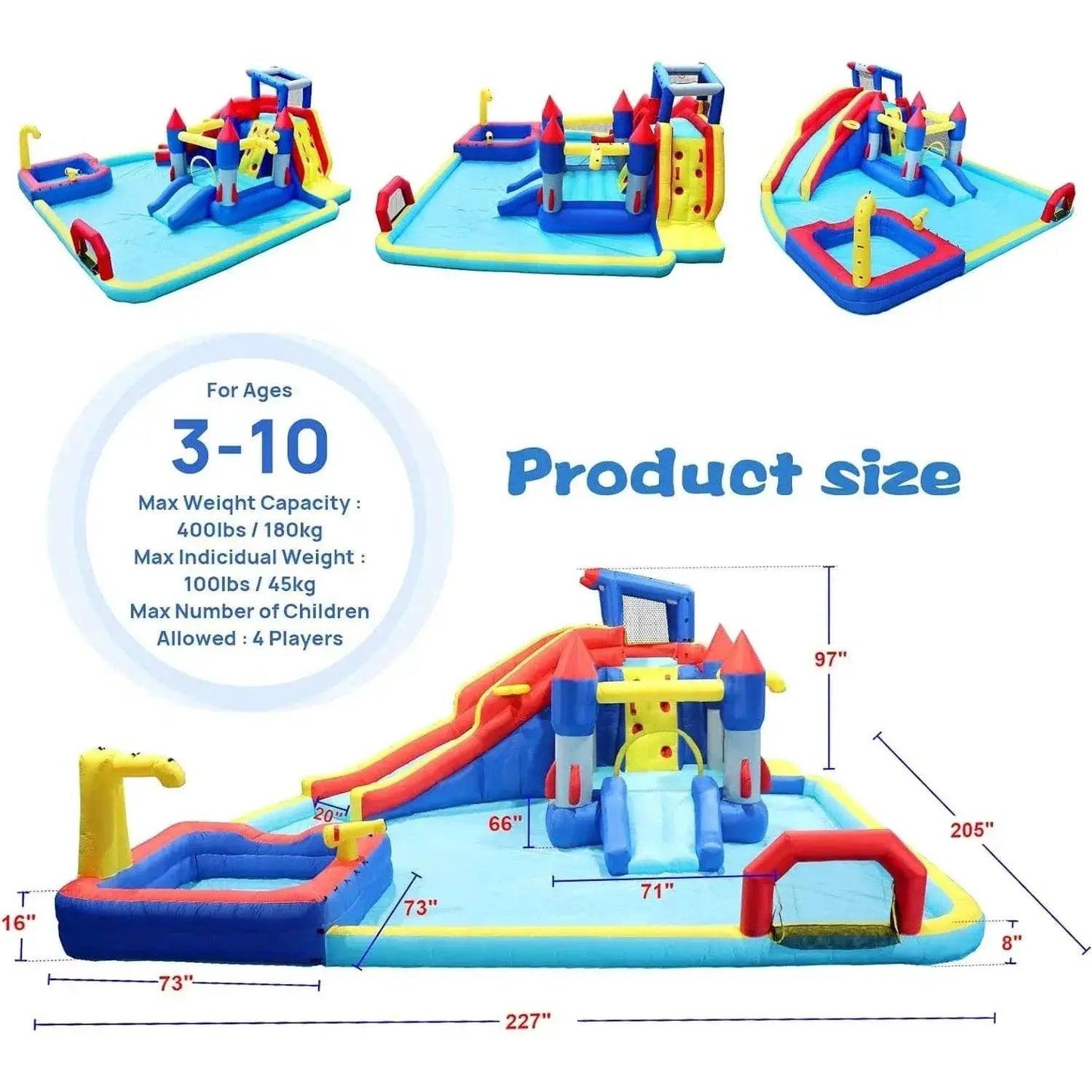  Premium Inflatable Water Park Backyard Fun Toyland EU -  ToylandEU™