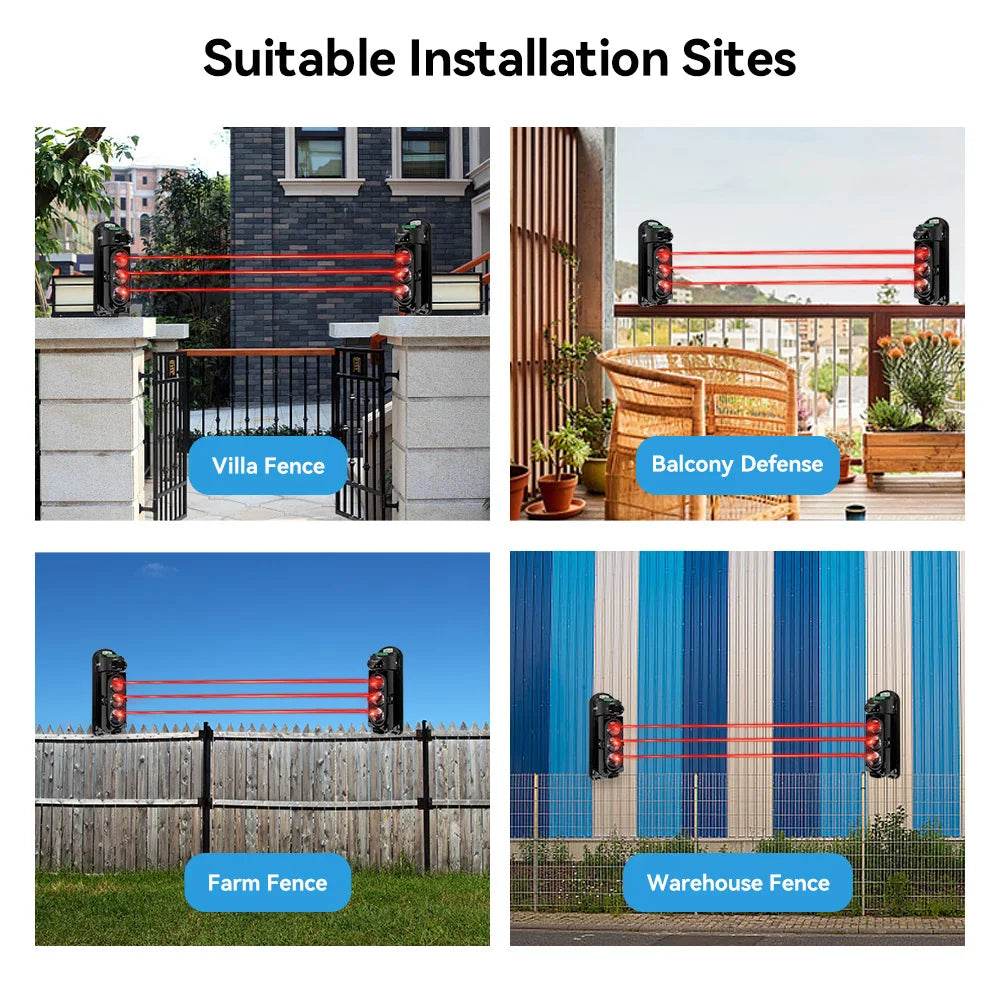 Premium Infrared Barrier Dual Triple IP65 Villa Farm - ToylandEU