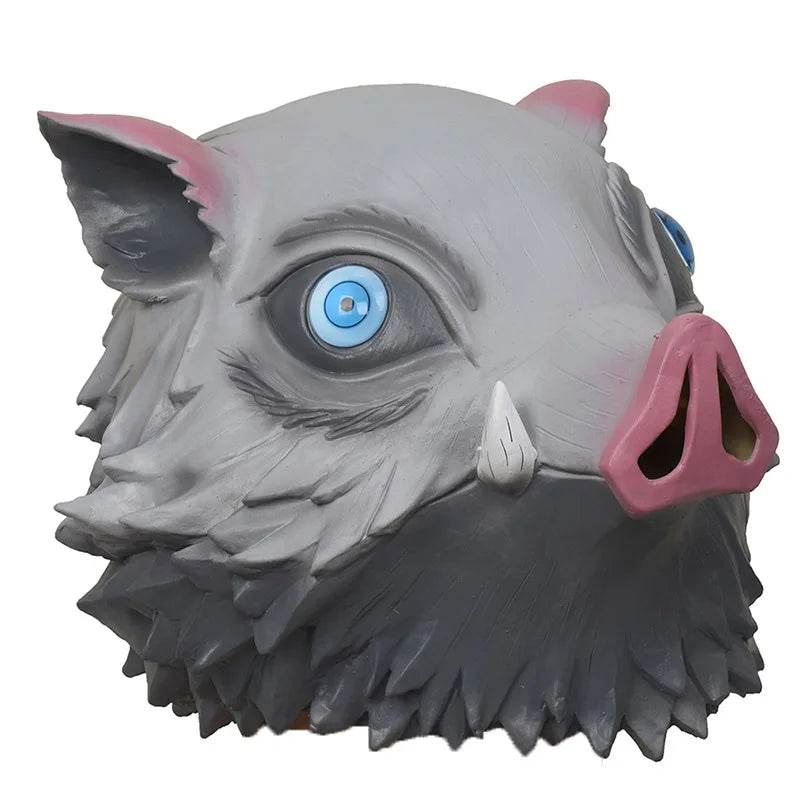 Premium Inosuke Cosplay Mask Silicone Pig Headgear Unisex - ToylandEU