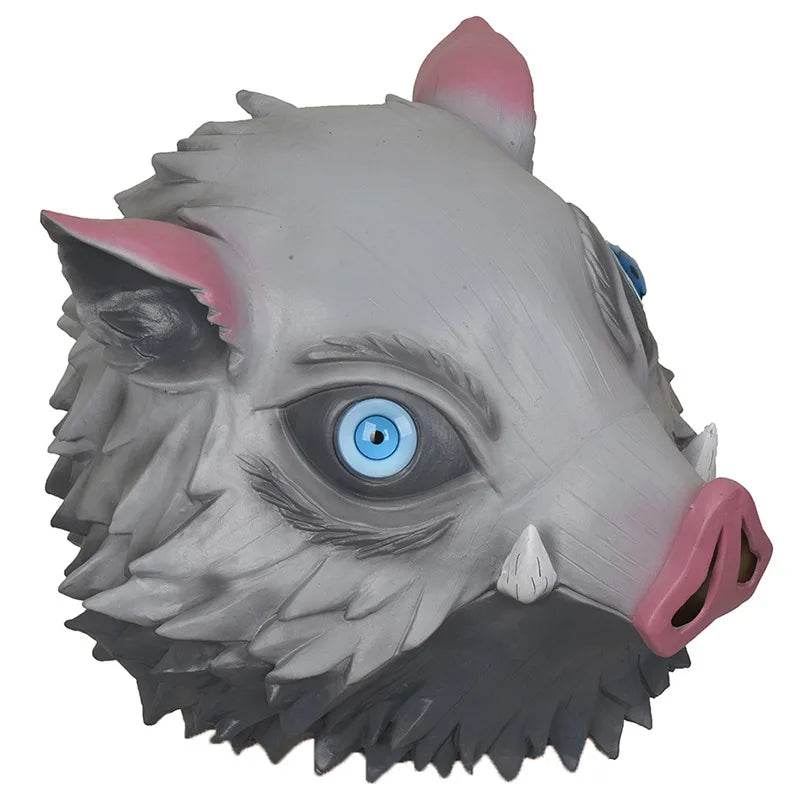 Premium Inosuke Cosplay Mask Silicone Pig Headgear Unisex - ToylandEU