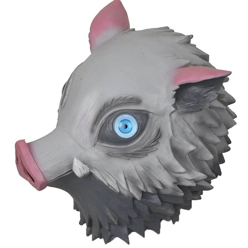 Premium Inosuke Cosplay Mask Silicone Pig Headgear Unisex - ToylandEU