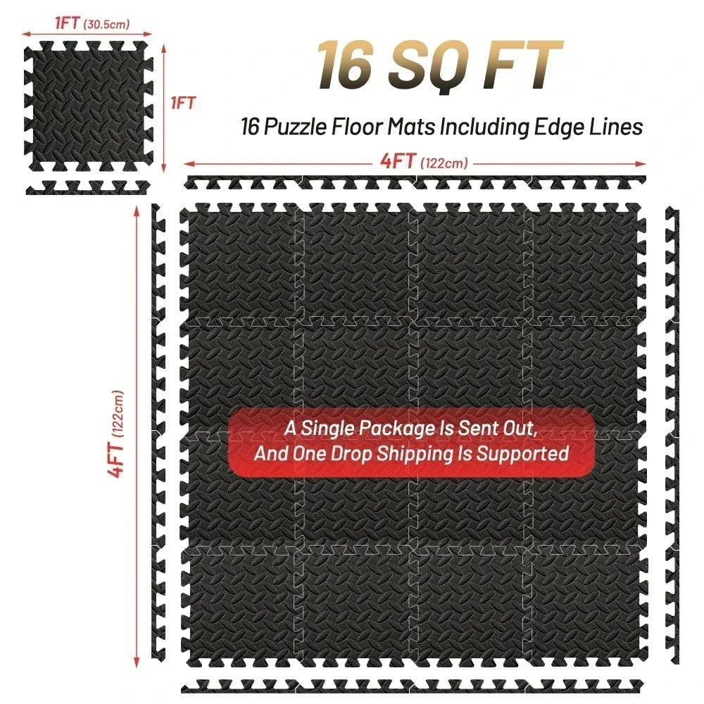 Premium Interlocking Foam Play Mat For Babies And Kids 30x30x1 Cm Puzzle Floor Tiles Educational Soft - ToylandEU