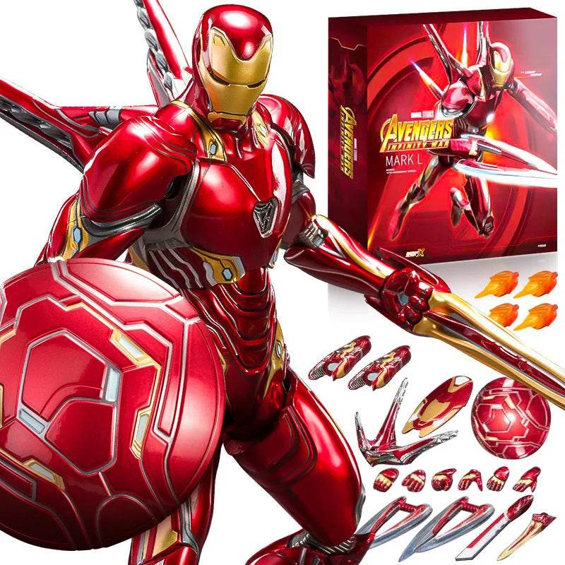 Premium Iron Man Action Figure Articulated Joints Collectors - ToylandEU