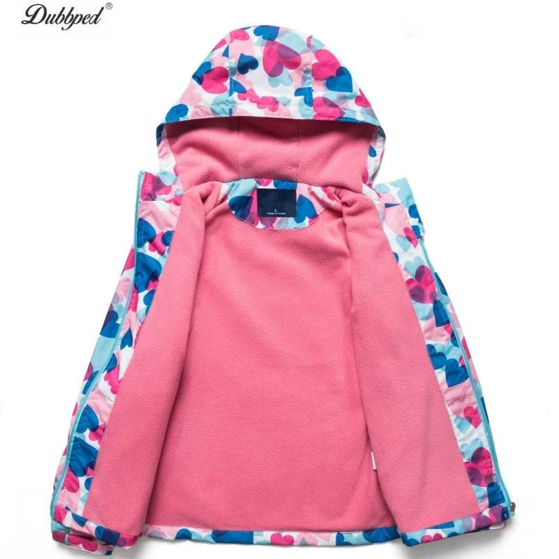 Premium Jacket Fleece Waterproof Hooded Double Deck Girls - ToylandEU