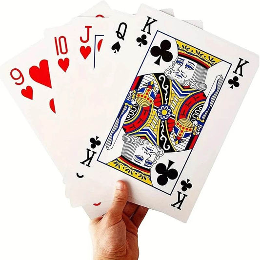 Premium Jumbo Playing Cards 4x Larger For Adults Carnival - ToylandEU