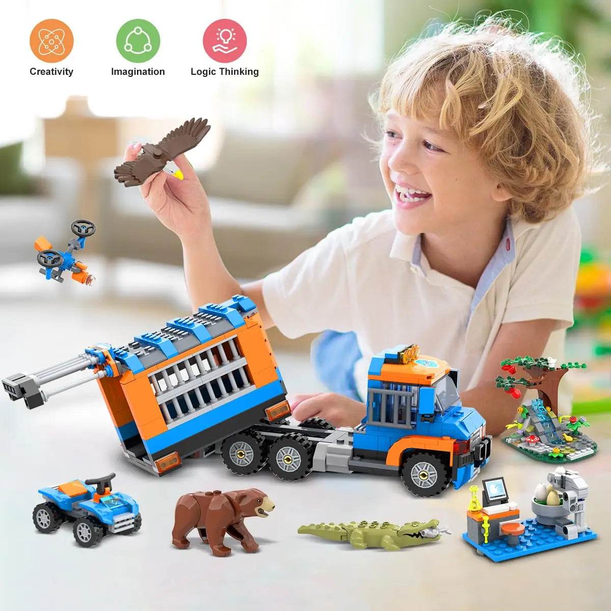 Premium Jungle Rescue Helicopter Building Set For Kids - ToylandEU