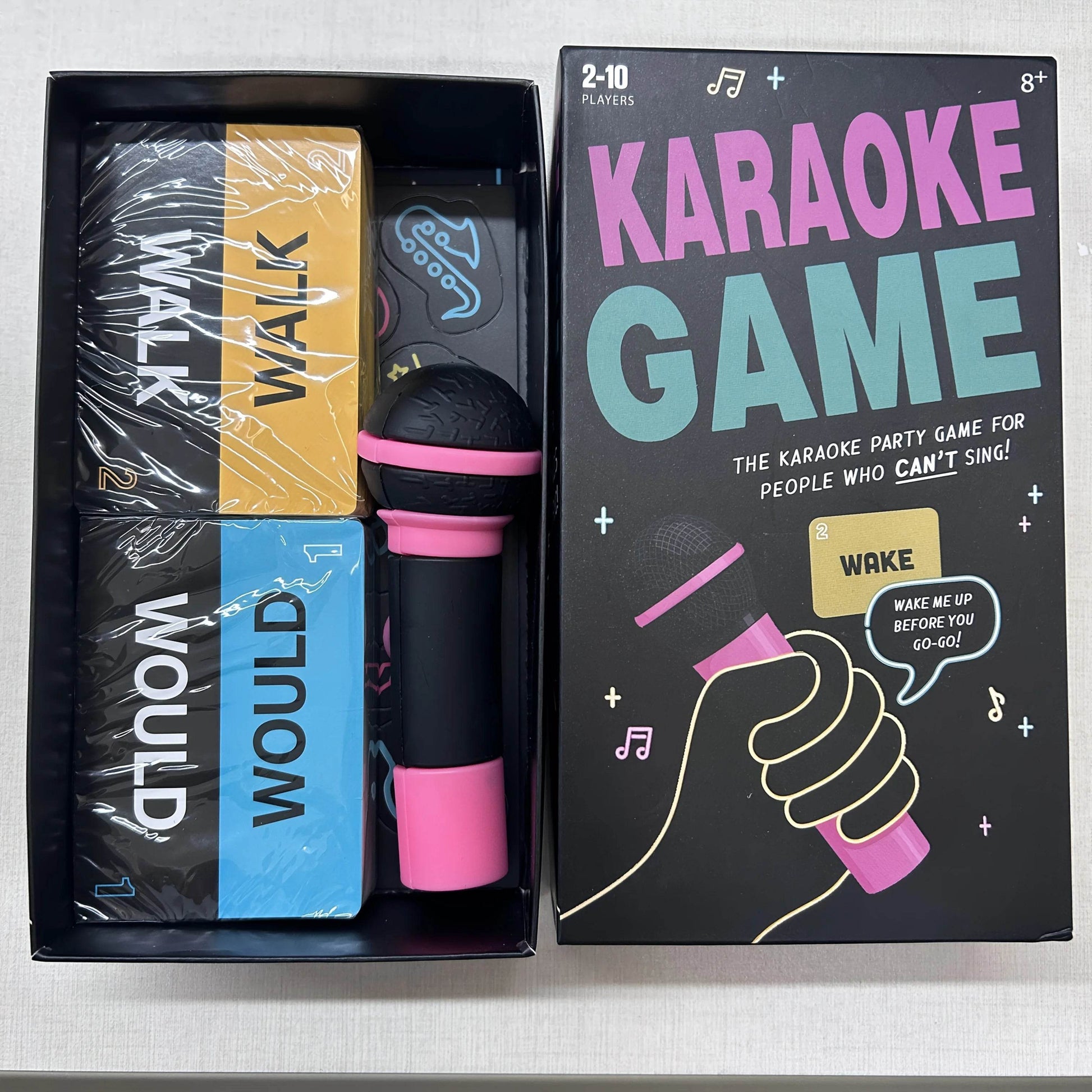 Premium Karaoke Game 250 Lyrics Cards Pink Mic Family Night - ToylandEU