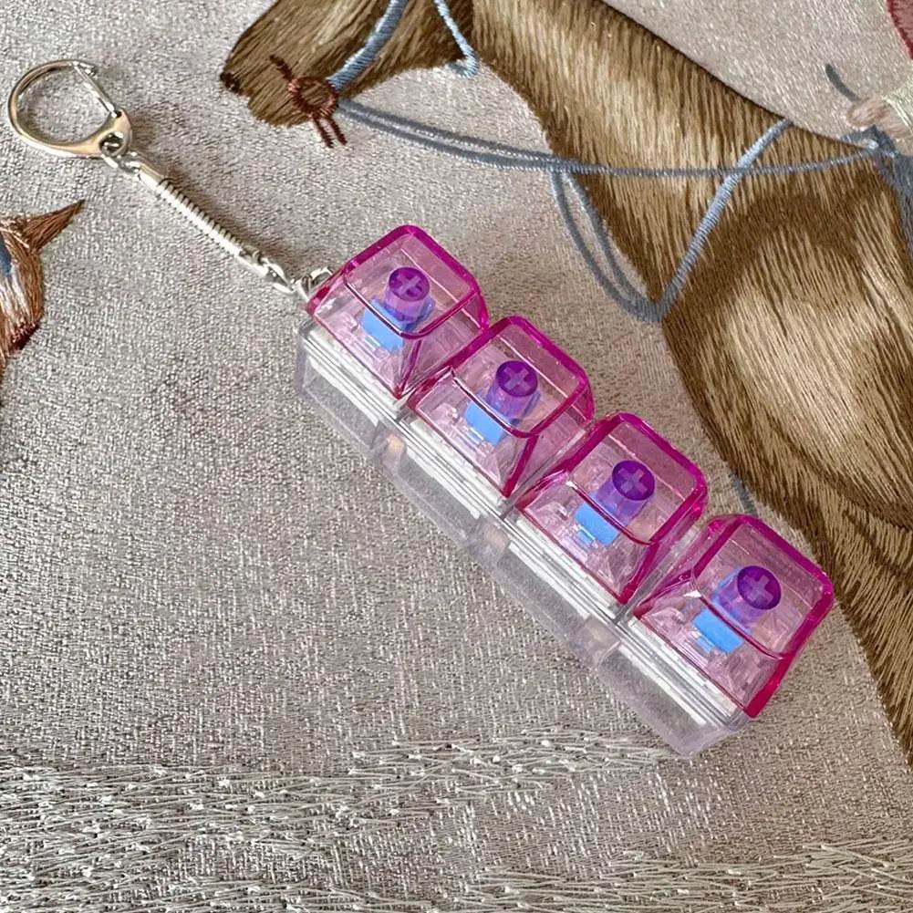 Premium Keyboard Fidget Toy LED Crystal Keycap Stress Relief - ToylandEU