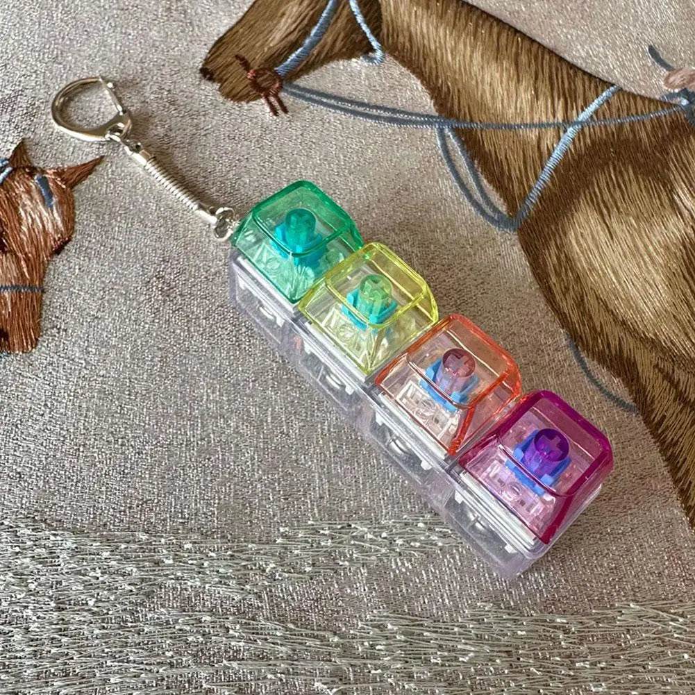 Premium Keyboard Fidget Toy LED Crystal Keycap Stress Relief - ToylandEU