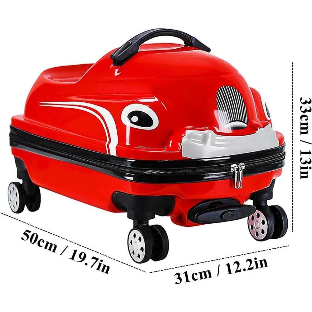 Premium Kid Ride On Cartoon Travel Luggage 20 Inch With Spinner Wheels For Children - ToylandEU