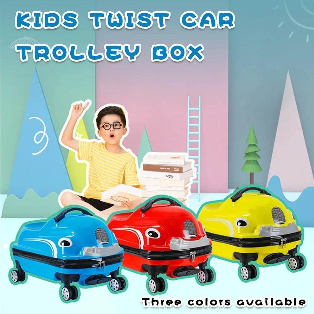 Premium Kid Ride On Cartoon Travel Luggage 20 Inch With Spinner Wheels For Children - ToylandEU