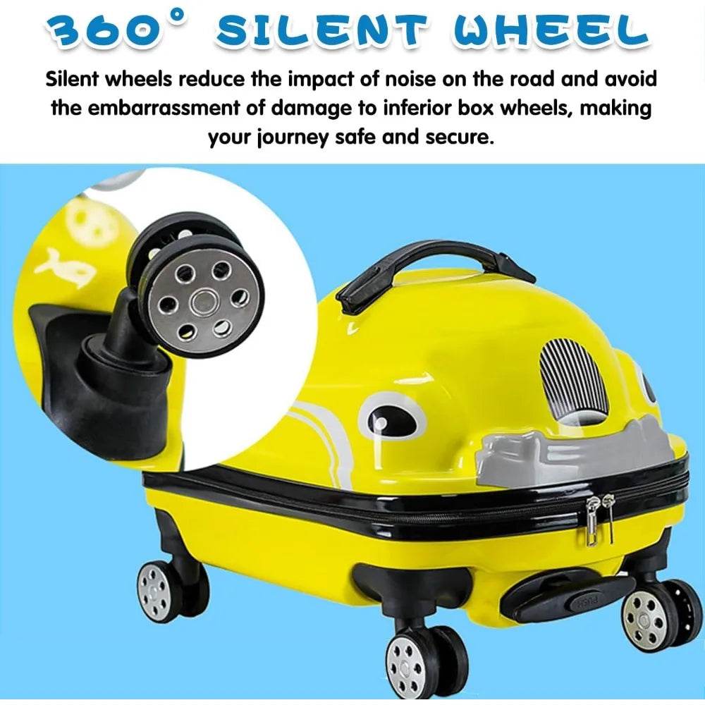 Premium Kid Ride On Cartoon Travel Luggage 20 Inch With Spinner Wheels For Children - ToylandEU