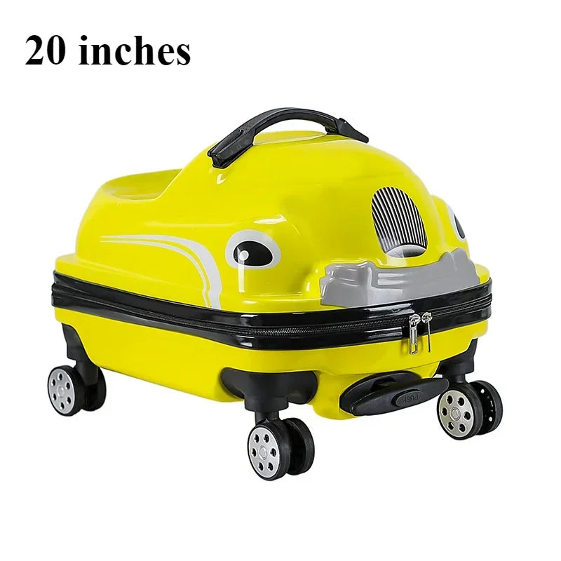 Premium Kid Ride On Cartoon Travel Luggage 20 Inch With Spinner Wheels For Children - ToylandEU