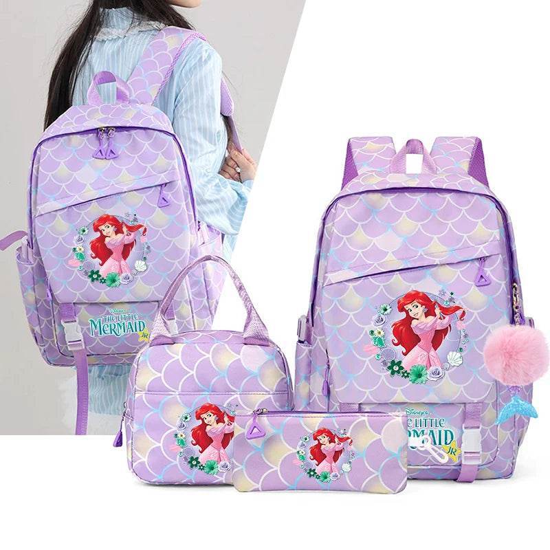 Premium Kids Backpack Set Little Mermaid Theme Three Piece For Kids Aged 7 To 13 - ToylandEU
