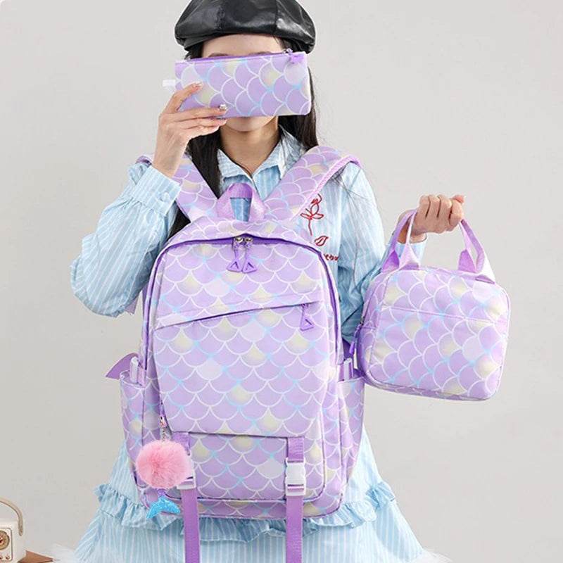 Premium Kids Backpack Set Little Mermaid Theme Three Piece For Kids Aged 7 To 13 - ToylandEU