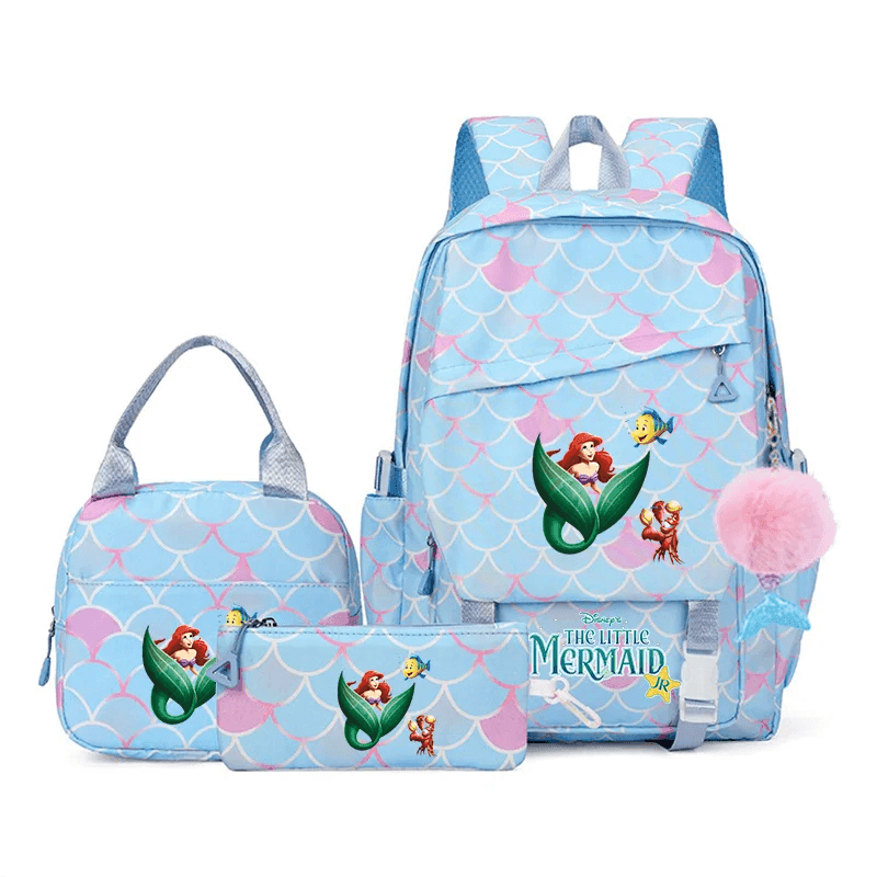 Premium Kids Backpack Set Little Mermaid Theme Three Piece For Kids Aged 7 To 13 - ToylandEU
