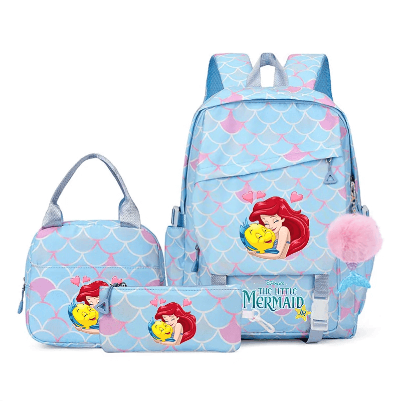Premium Kids Backpack Set Little Mermaid Theme Three Piece For Kids Aged 7 To 13 - ToylandEU