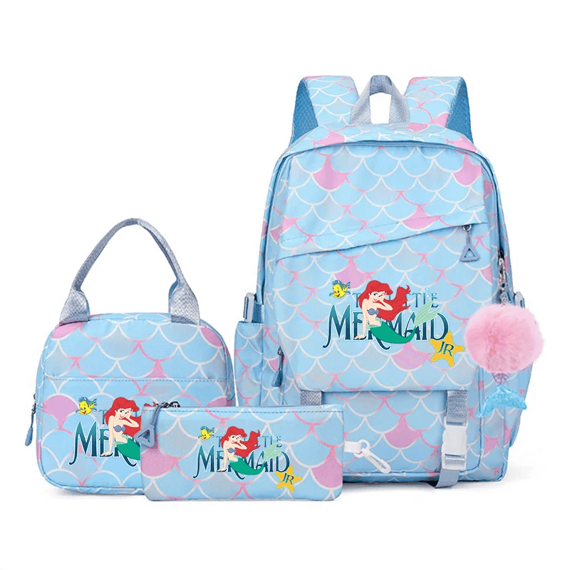 Premium Kids Backpack Set Little Mermaid Theme Three Piece For Kids Aged 7 To 13 - ToylandEU