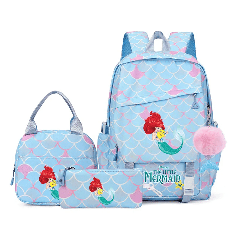 Premium Kids Backpack Set Little Mermaid Theme Three Piece For Kids Aged 7 To 13 - ToylandEU