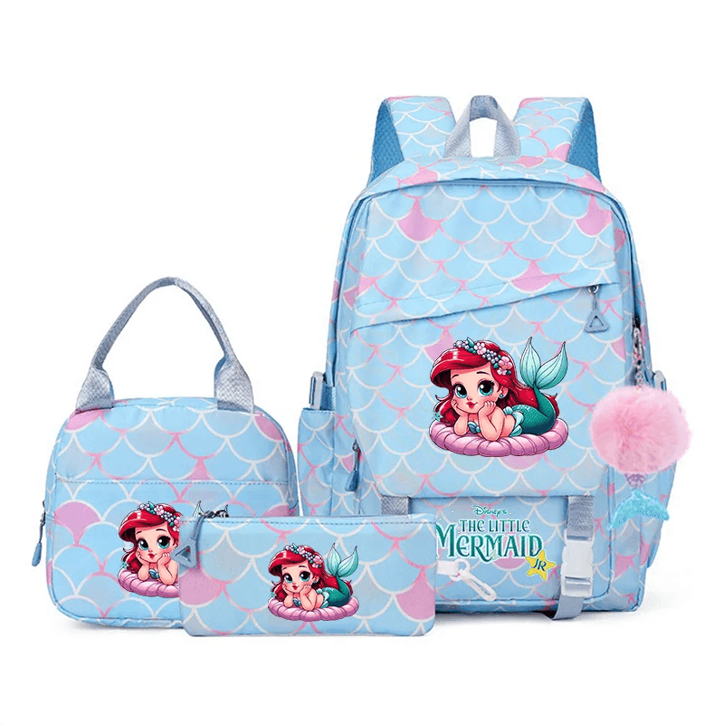 Premium Kids Backpack Set Little Mermaid Theme Three Piece For Kids Aged 7 To 13 - ToylandEU