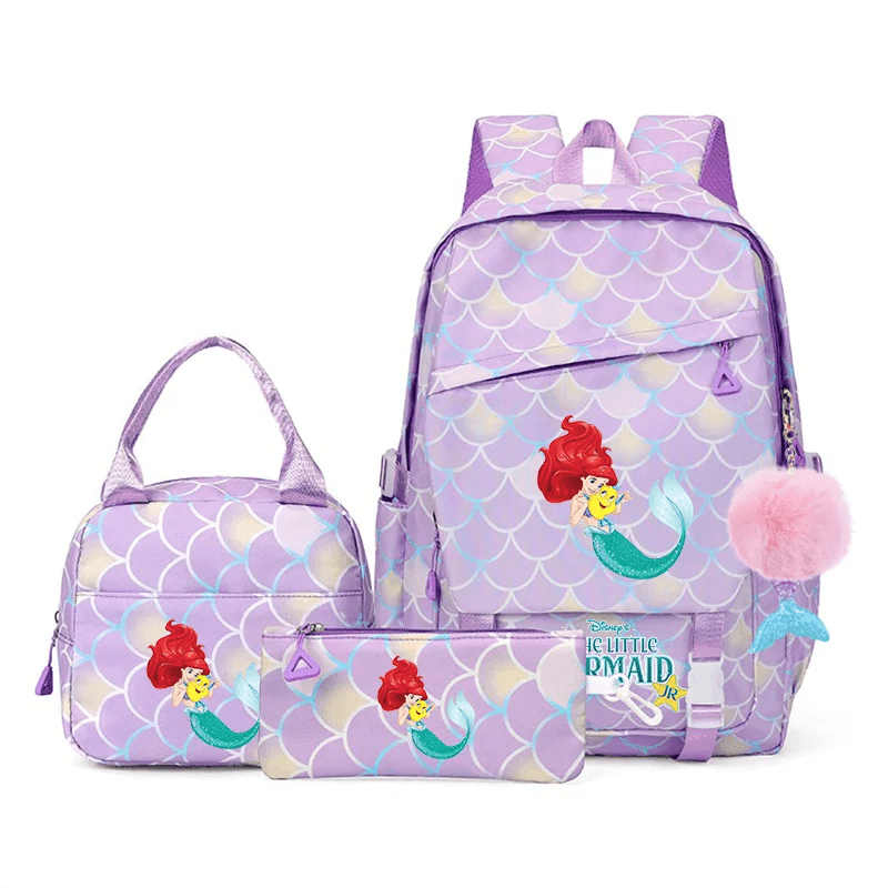 Premium Kids Backpack Set Little Mermaid Theme Three Piece For Kids Aged 7 To 13 - ToylandEU