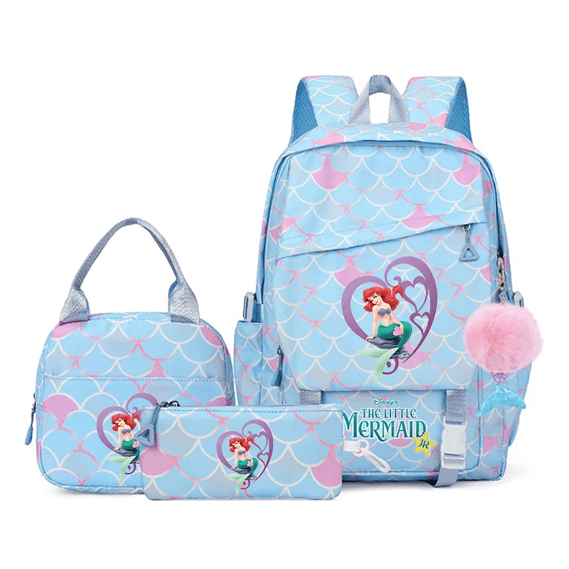 Premium Kids Backpack Set Little Mermaid Theme Three Piece For Kids Aged 7 To 13 - ToylandEU