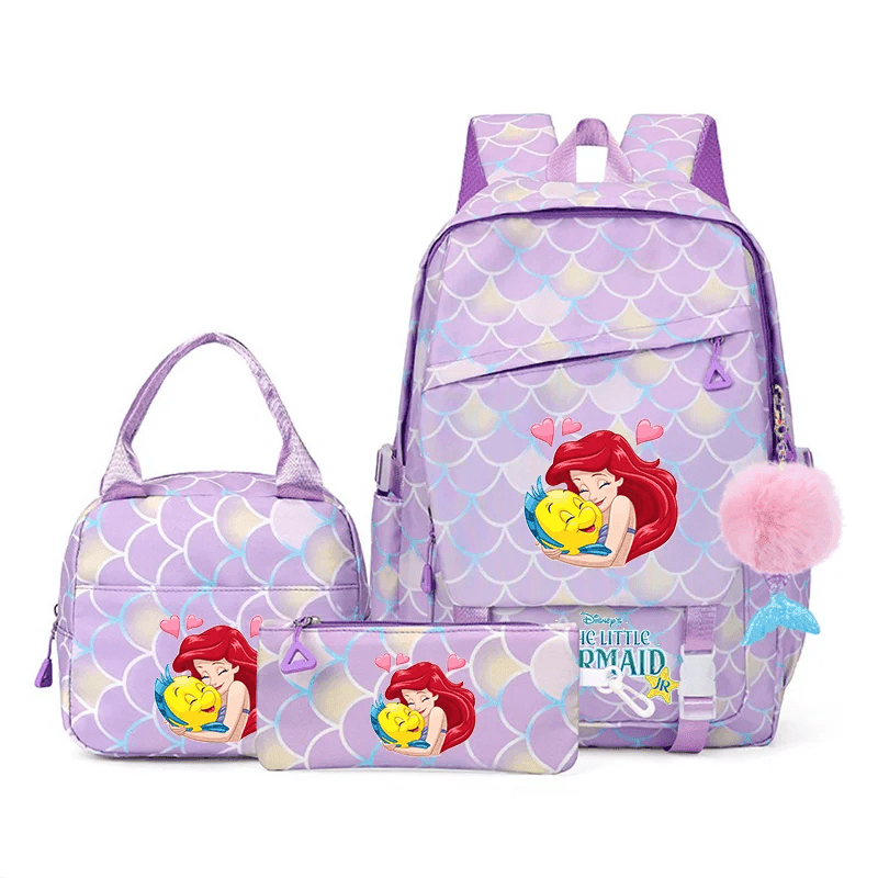 Premium Kids Backpack Set Little Mermaid Theme Three Piece For Kids Aged 7 To 13 - ToylandEU