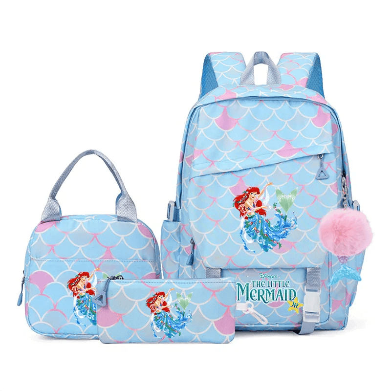 Premium Kids Backpack Set Little Mermaid Theme Three Piece For Kids Aged 7 To 13 - ToylandEU
