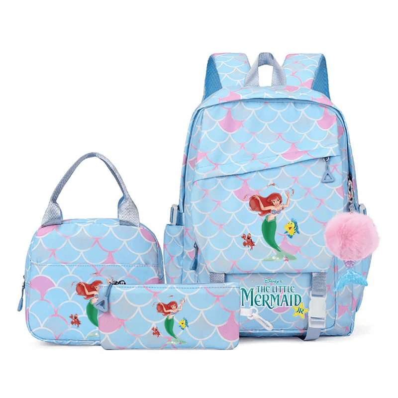 Premium Kids Backpack Set Little Mermaid Theme Three Piece For Kids Aged 7 To 13 - ToylandEU