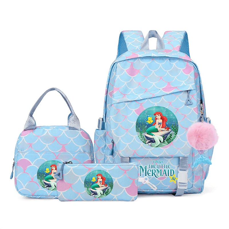Premium Kids Backpack Set Little Mermaid Theme Three Piece For Kids Aged 7 To 13 - ToylandEU