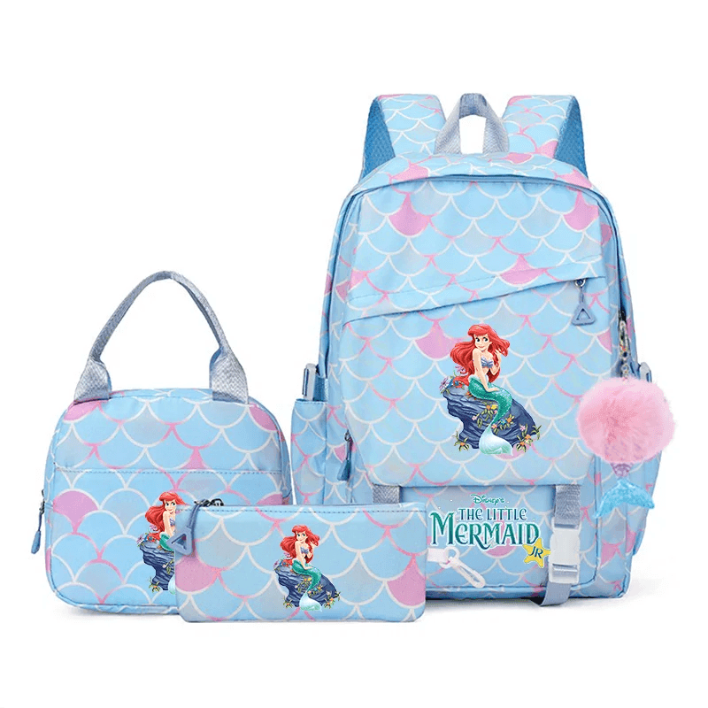 Premium Kids Backpack Set Little Mermaid Theme Three Piece For Kids Aged 7 To 13 - ToylandEU