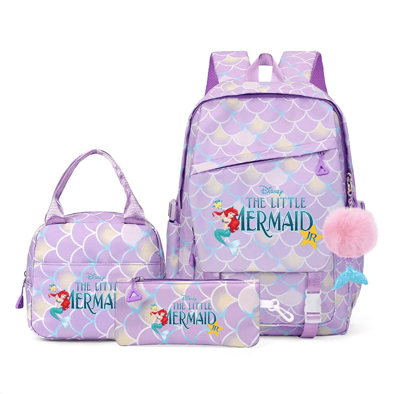 Premium Kids Backpack Set Little Mermaid Theme Three Piece For Kids Aged 7 To 13 - ToylandEU