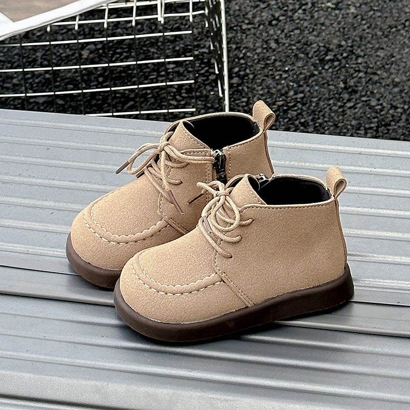 Premium Kids Boots Waterproof Leather Ankle Length Unisex - ToylandEU
