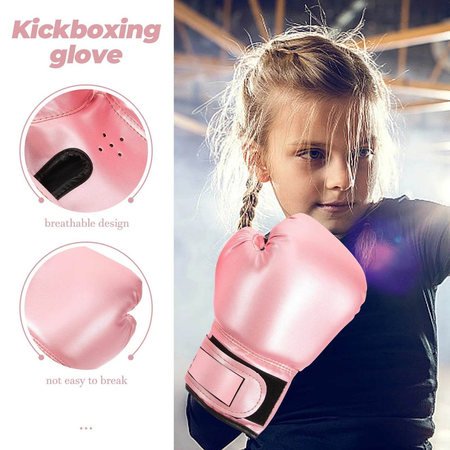 Premium Kids Boxing Gloves Pink Pearl Toddler Sparring - ToylandEU
