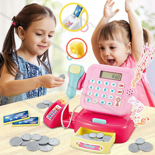 Premium Kids Cash Register Toy With Lighting And Sound Effects For Supermarket Pretend Play Birthday Gift - ToylandEU