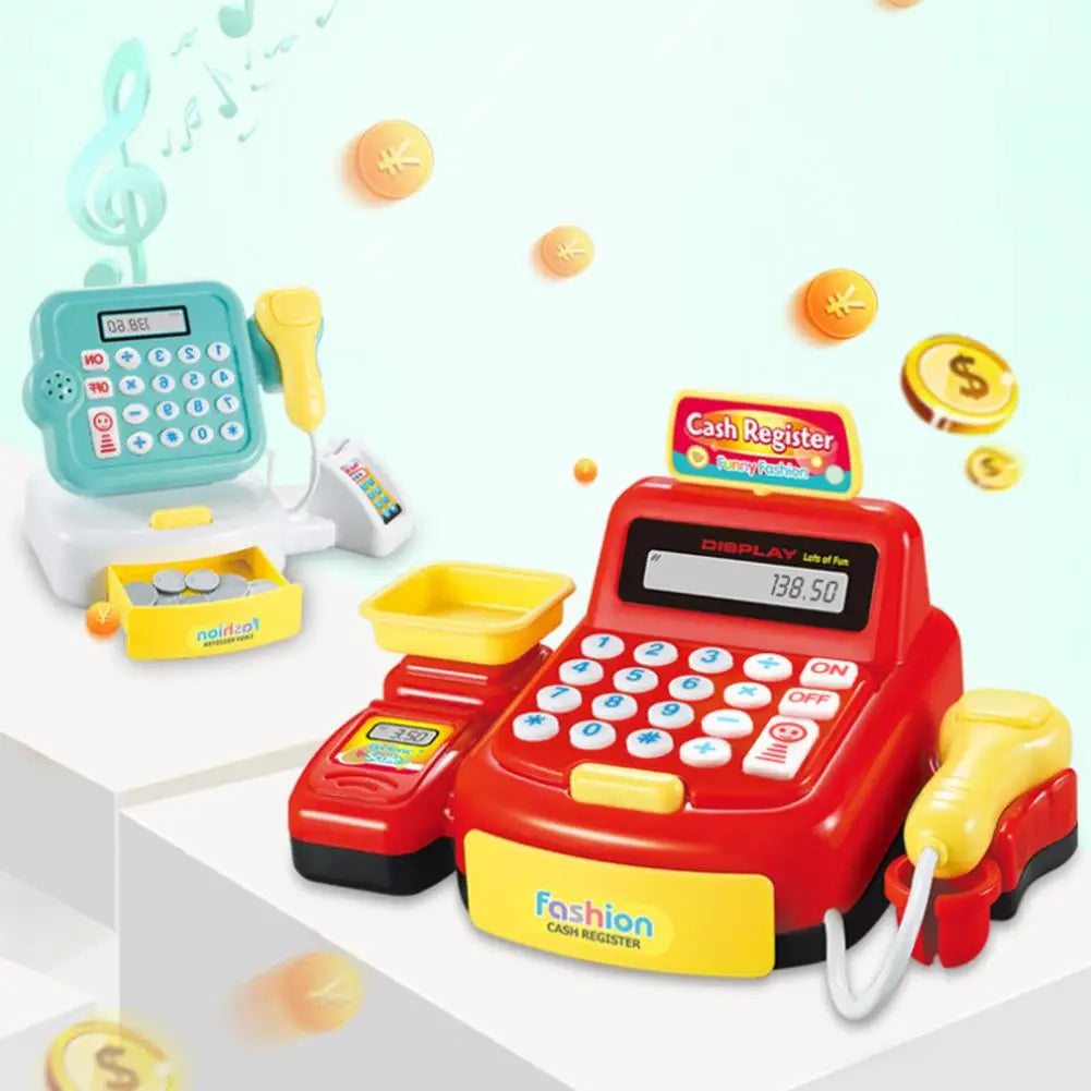 Premium Kids Cash Register Toy With Lighting And Sound Effects For Supermarket Pretend Play Birthday Gift - ToylandEU