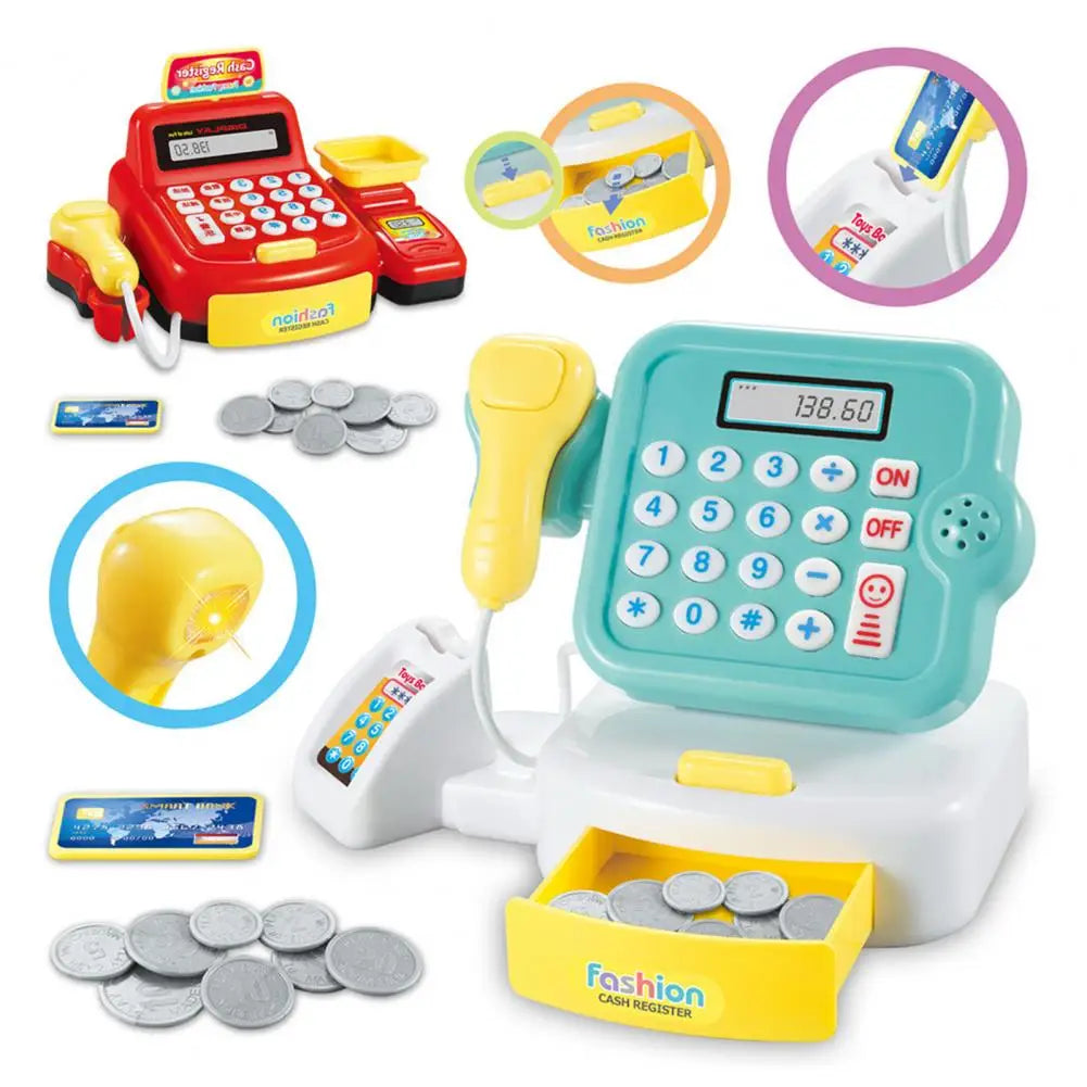 Premium Kids Cash Register Toy With Lighting And Sound Effects For Supermarket Pretend Play Birthday Gift - ToylandEU