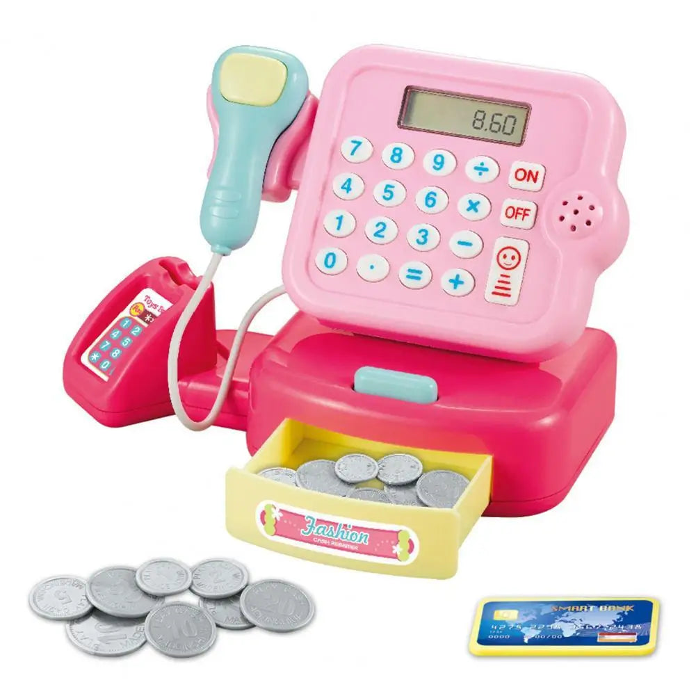Premium Kids Cash Register Toy With Lighting And Sound Effects For Supermarket Pretend Play Birthday Gift - ToylandEU