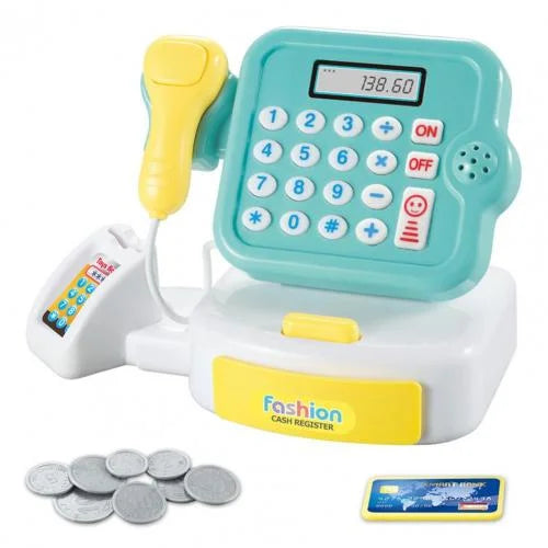 Premium Kids Cash Register Toy With Lighting And Sound Effects For Supermarket Pretend Play Birthday Gift - ToylandEU