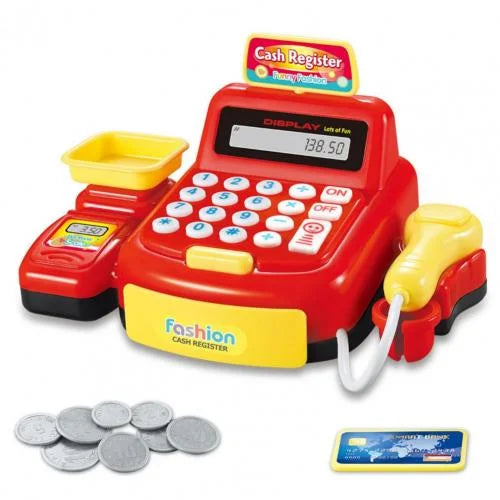 Premium Kids Cash Register Toy With Lighting And Sound Effects For Supermarket Pretend Play Birthday Gift - ToylandEU