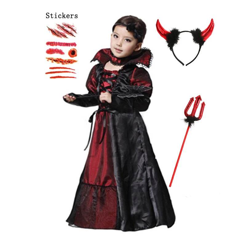 Premium Kids Costume Ghost Bride Gothic Vampire For Kids - ToylandEU